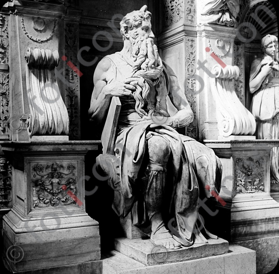 Moses | Moses - Foto foticon-simon-025-026-sw.jpg | foticon.de - Bilddatenbank für Motive aus Geschichte und Kultur